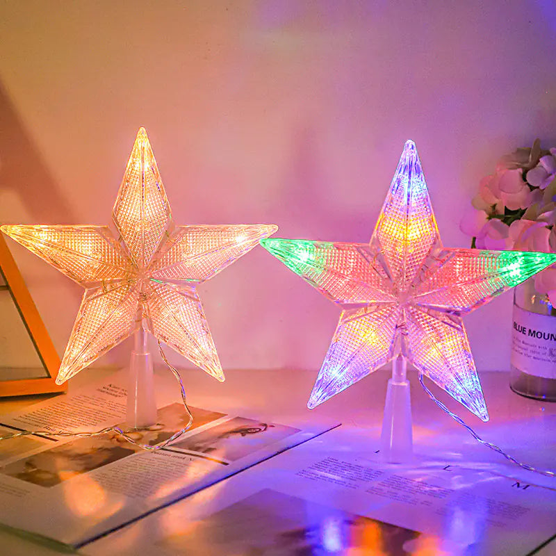 LED Star Tree Topper Decoration for Christmas Tree