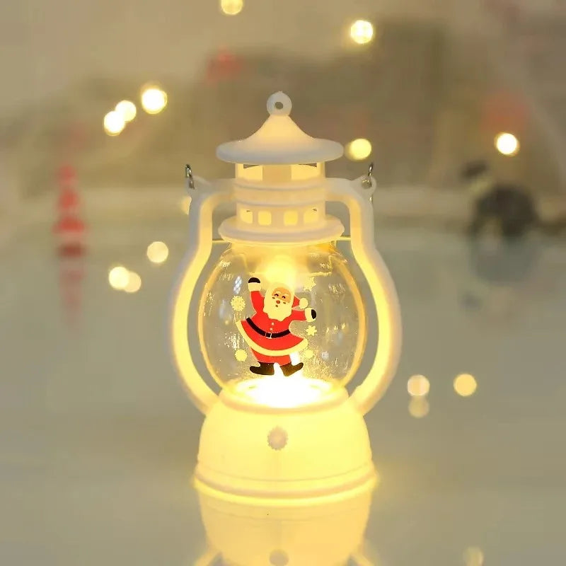 Christmas Ornaments LED Lantern Light Santa Claus Merry Christmas Decorations for Home Xmas Santa for Baby New Year Gift