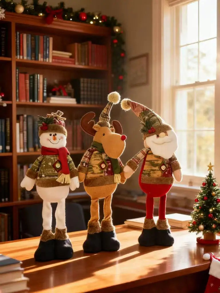 Christmas decoration ornaments, reindeer snowman Santa Claus standing ornaments, Christmas decorations, party decorations   
