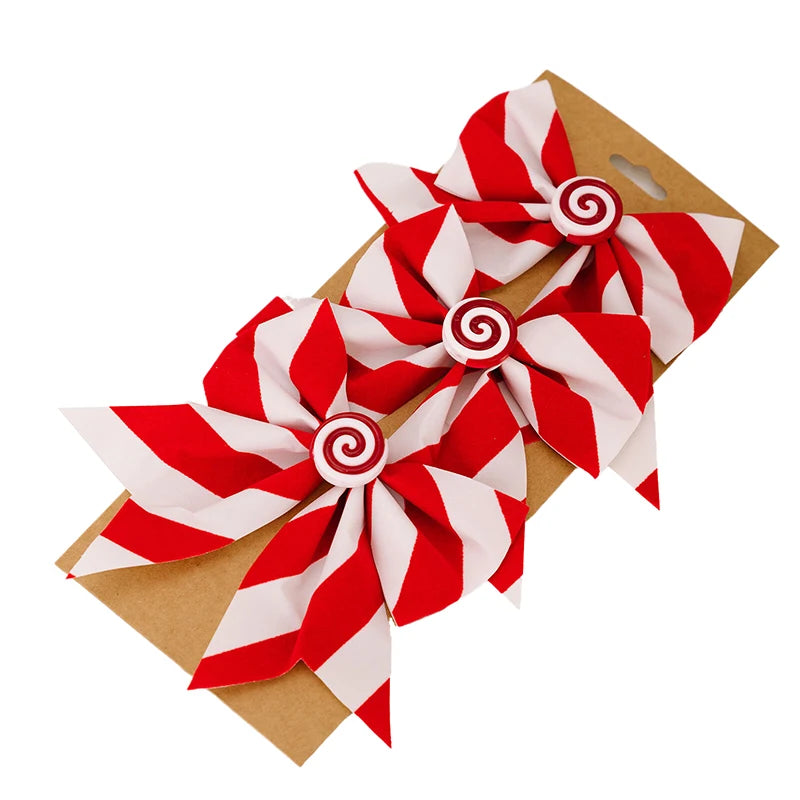 Christmas Bows,Large Wreaths Bows For Tree Gift Wrapping Garland,Christmas Decoration Holiday Crafts Xmas Tree Ribbon Ornaments