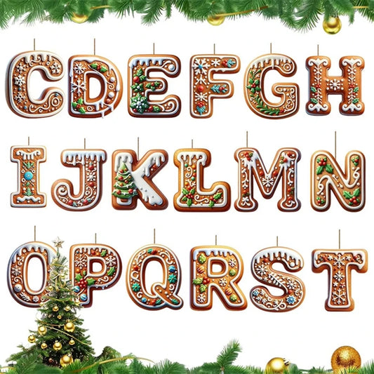 Christmas Ornaments DIY Decoration New Year Nativity Hanging Tree Holiday 26 Christmas Decoration Letters Navidad 2026 New