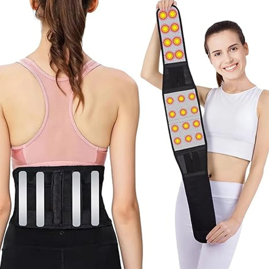 Thermal Magnetic Kidney Belt, Tourmaline Self-Heating Waist Brace - Pain Relief for Sciatica & Lower Back, Improve Kidney Health