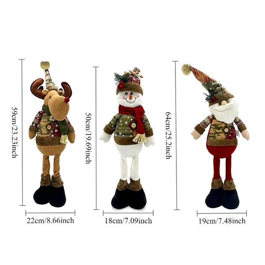 Christmas decoration ornaments, reindeer snowman Santa Claus standing ornaments, Christmas decorations, party decorations   