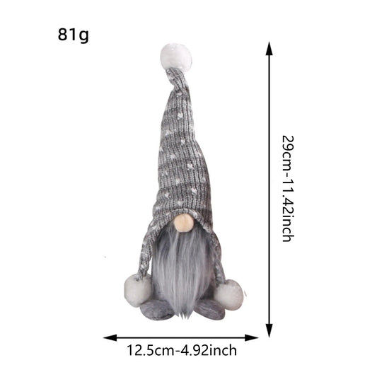 Christmas Ornaments Dwarf Doll Blue Faceless Doll Knitted Rudolph Gnome Christmas Decorations Standing Ornaments