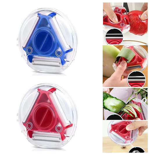 1/3PCS 3in1 Magic Trio Peeler Set Slicer Shredder Peeler Julienne Cutter Multi Peel Blade Zesters Grater Kitchen Tool Accessorie
