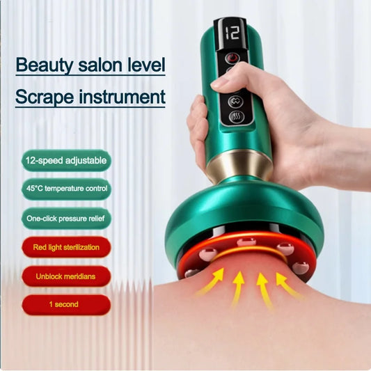 Electric Cupping Heating Massager Vacuum Suction Cup GuaSha Anti Cellulite Beauty Health Scraping Infrared Heat Slimming Massage