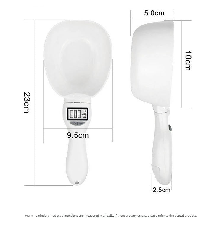 Pet Food Measuring Scoop LCD Electronic Precision Weighing Tool Dog Cat Food Spoon Scale Kitchen Food Scale With LED Display 