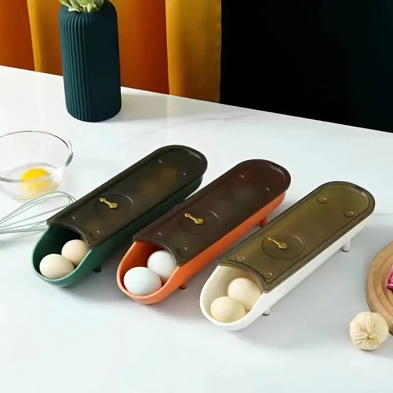 Multifunctional Rolling Kitchen Egg Storage Box