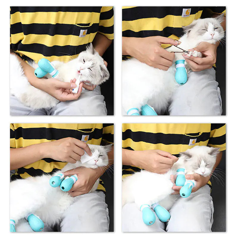 Adjustable Cat Paw Protector and Silicone Nail Cover