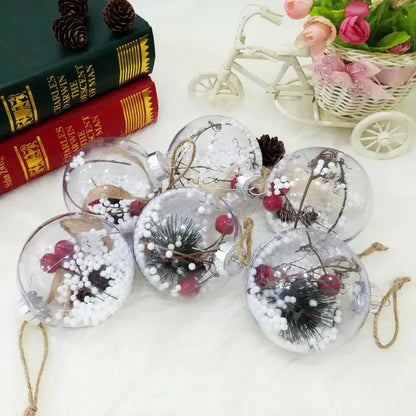 Transparent Plastic Christmas Ornaments for Tree Decor