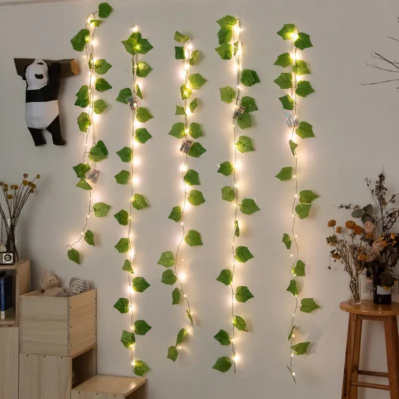 LED Grape Leaf String Lights for New Year Decor (2m)
