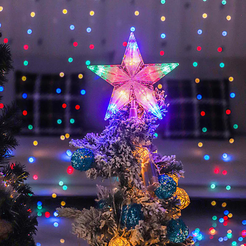 LED Star Tree Topper Decoration for Christmas Tree