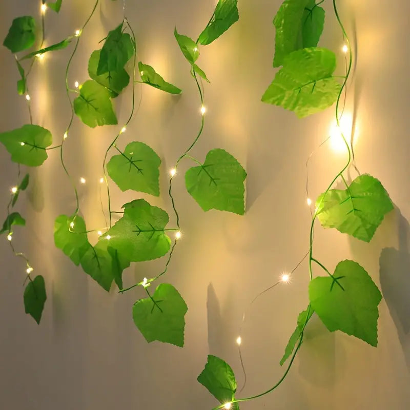 LED Grape Leaf String Lights for New Year Decor (2m)
