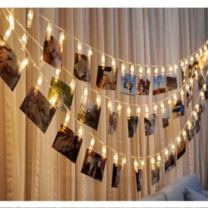 LED String Lights with Photo Holders