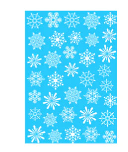 Christmas Static Window Stickers - Snowflakes & Santa Decor