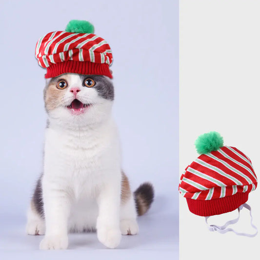 Striped Cat Headgear with Ears for Ornaments