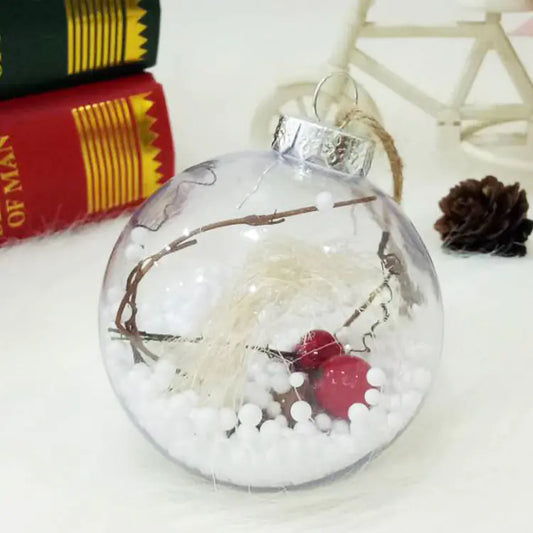 Transparent Plastic Christmas Ornaments for Tree Decor
