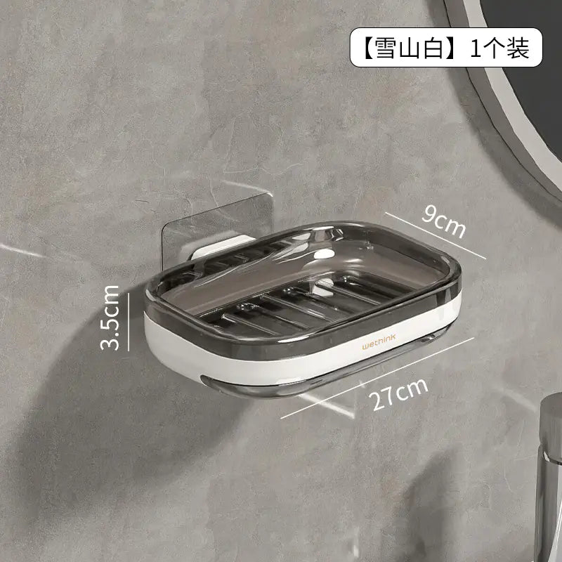 Plastic Soap Dish and Folding Basin Set for Home Use