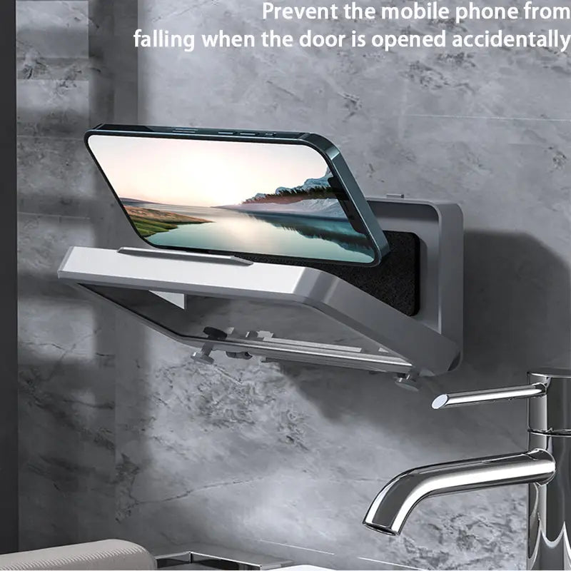 Waterproof Shower Phone Holder with Anti-Fog Touch Screen