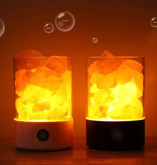 Creative Himalayan Salt Lamp with USB Night Light