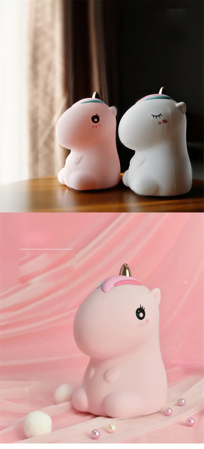 Creative USB Rechargeable Colorful Unicorn Night Light