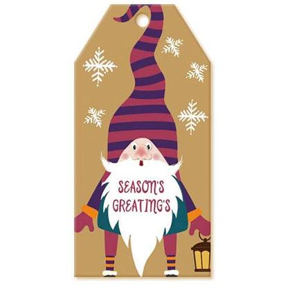 100Pcs Merry Christmas Tags Labels Gift Wrapping Paper Hanging Tags Santa Claus Paper Cards Xmas DIY Crafts Party Supplies