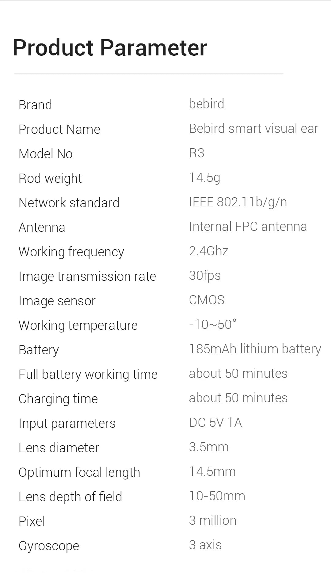 Bebird X3 R3 R1 Ear Cleaner Minifit Wax Removal Tool Digital 300W Precision Camera Waterproof Endoscope Otoscope Health Care