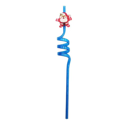 6-Piece Christmas Party Straw Set