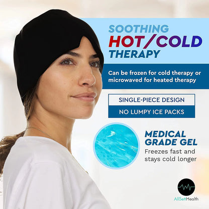 Ice Compress Headache Relief Eye Mask Hat