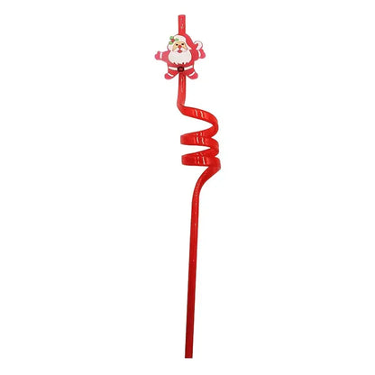 6-Piece Christmas Party Straw Set