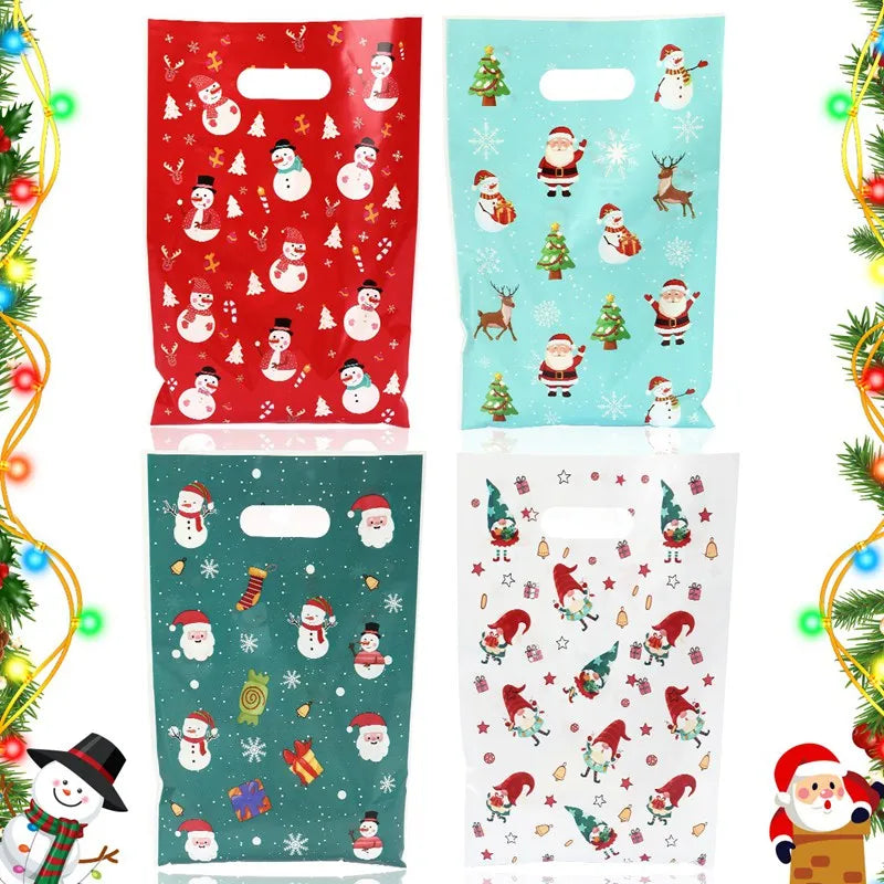 Christmas Candy Gift Bags Santa Claus Snowman Packaging Bag Christmas Decorations For Home 2025 Navidad Noel New Year 2026 Gifts