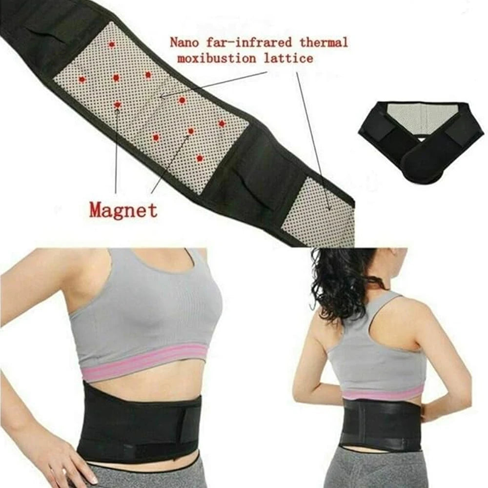 Thermal Magnetic Kidney Belt, Tourmaline Self-Heating Waist Brace - Pain Relief for Sciatica & Lower Back, Improve Kidney Health