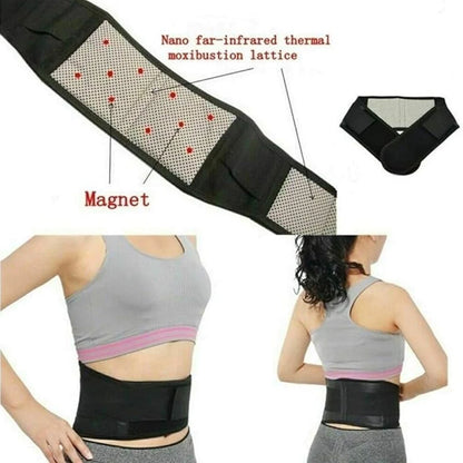 Thermal Magnetic Kidney Belt, Tourmaline Self-Heating Waist Brace - Pain Relief for Sciatica & Lower Back, Improve Kidney Health