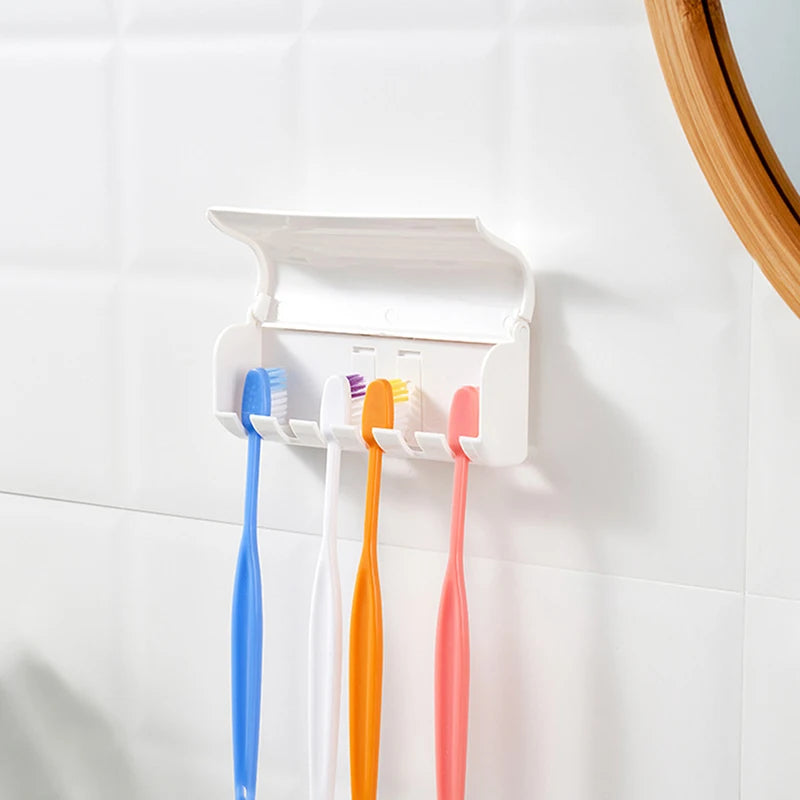 Toothbrush Holder Family Tooth Brush Storage Toothbrush Wall Mount Rack