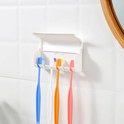 Toothbrush Holder Family Tooth Brush Storage Toothbrush Wall Mount Rack