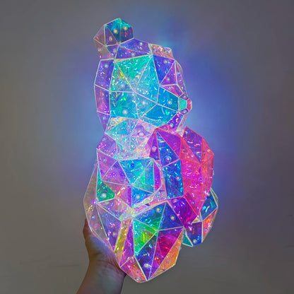 Red Teddy Bear Doll Gift Lamp Colorful Sparkling Romantic Surprise LED gift Light Girls Birthday Valentine's Day Bedroom Decor