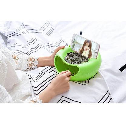Snacks Bowl Creative Bowl Double Layer Dry Fruit Containers Snack Storage Box Sunflower Seed Nut Bowl With Shell Storage