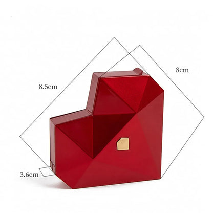 Luxury Heart Shaped Diamond Ring Box Automatic Pop-up Portable Jewelry Box Jewelry Storage Box Proposal Wedding Case For Girl