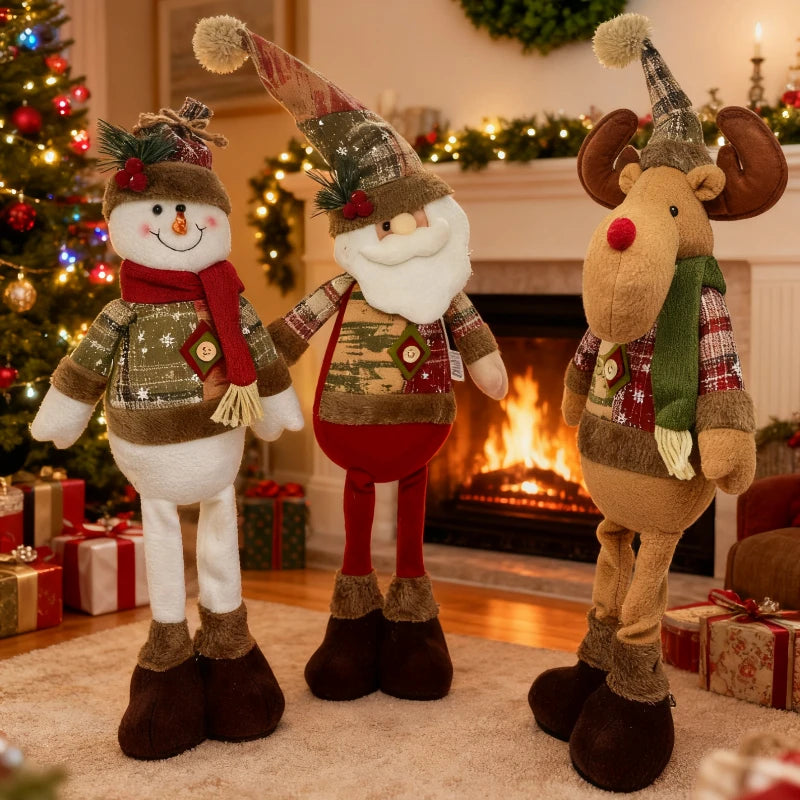 Christmas decoration ornaments, reindeer snowman Santa Claus standing ornaments, Christmas decorations, party decorations ￼ ￼ ￼
