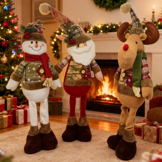 Christmas decoration ornaments, reindeer snowman Santa Claus standing ornaments, Christmas decorations, party decorations ￼ ￼ ￼