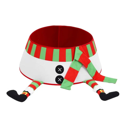 Christmas Tree Skirt, Red&Green Merry Christmas Tree Skirt Collar, Soft Christmas Holiday Indoor Decoration, Gifts for Friends