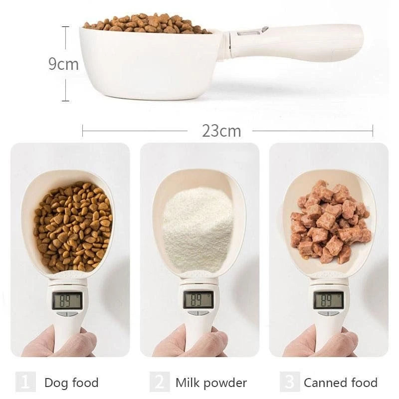Pet Food Measuring Scoop LCD Electronic Precision Weighing Tool Dog Cat Food Spoon Scale Kitchen Food Scale With LED Display ﻿