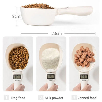Pet Food Measuring Scoop LCD Electronic Precision Weighing Tool Dog Cat Food Spoon Scale Kitchen Food Scale With LED Display ﻿