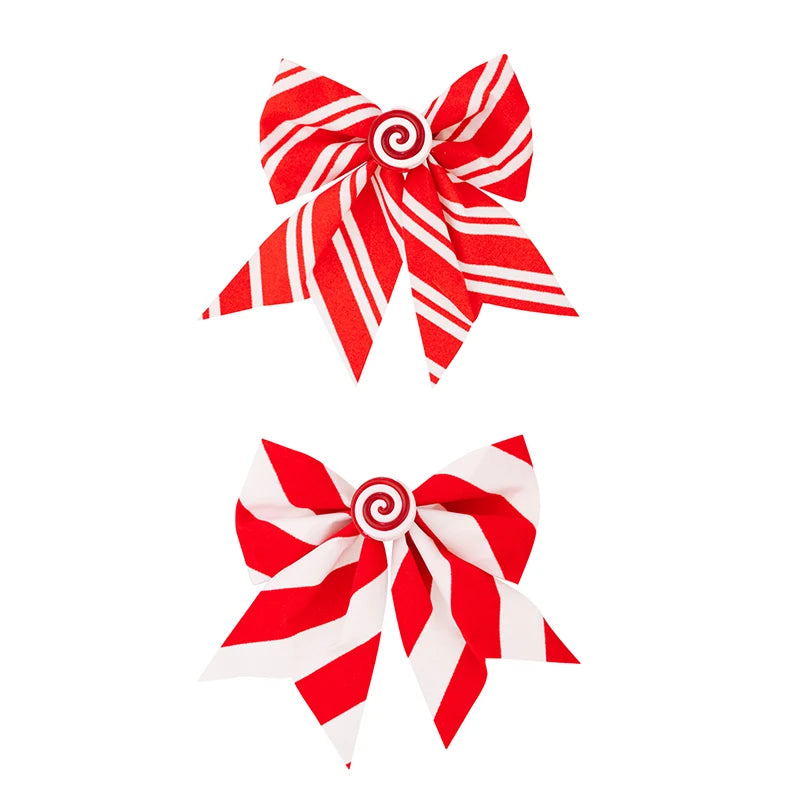 Christmas Bows,Large Wreaths Bows For Tree Gift Wrapping Garland,Christmas Decoration Holiday Crafts Xmas Tree Ribbon Ornaments