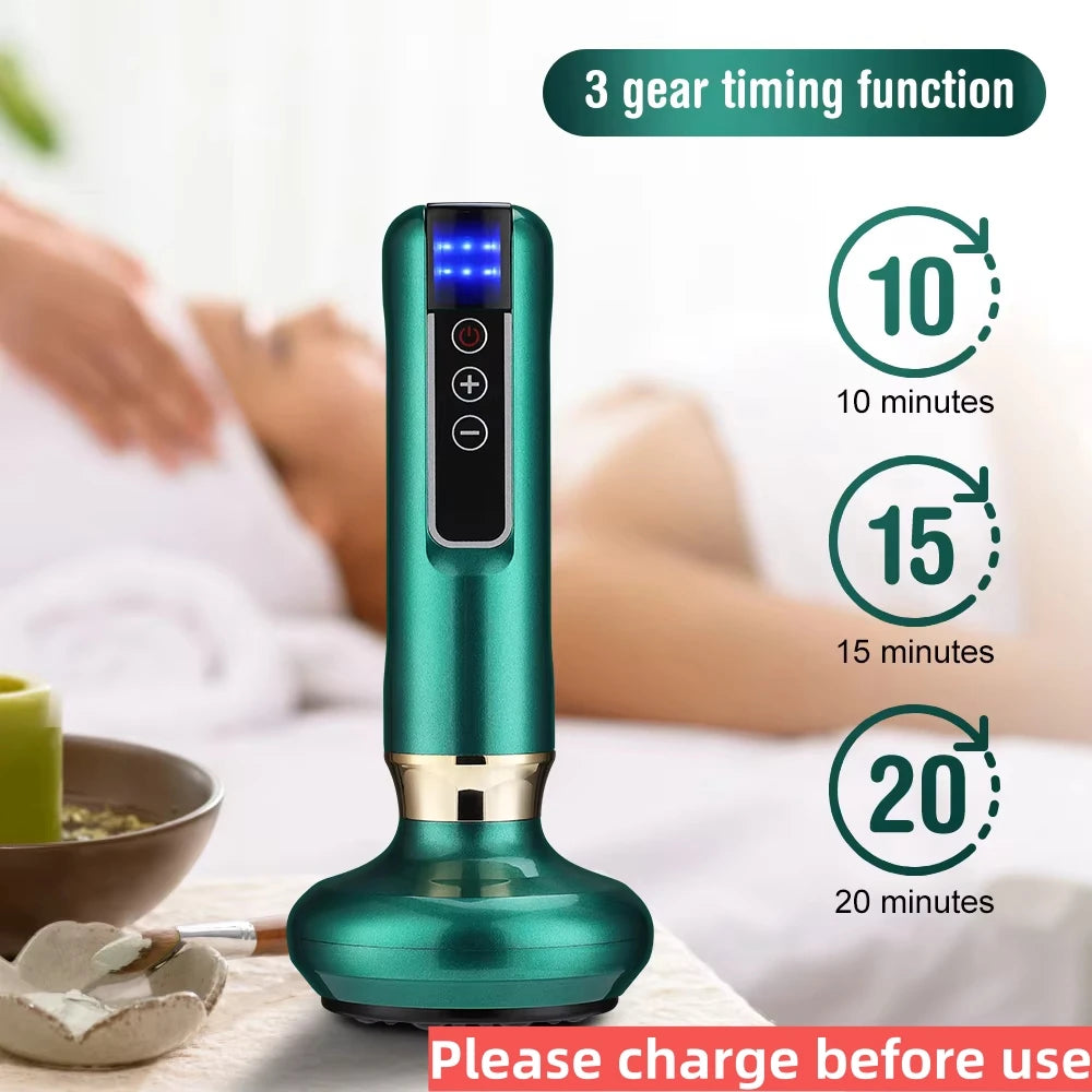 Electric Cupping Heating Massager Vacuum Suction Cup GuaSha Anti Cellulite Beauty Health Scraping Infrared Heat Slimming Massage