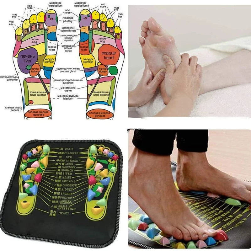 Colorful Acupressure Foot Massage Mat Reflexology Path for Pain Relief and Relaxation Health Walking Pad Gift