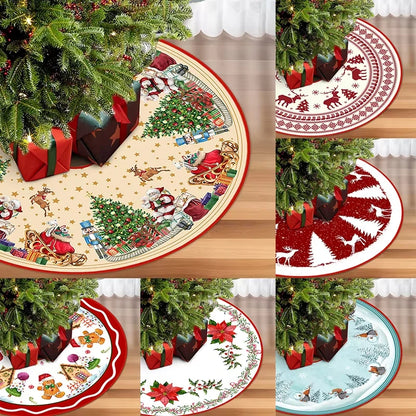 Cartoon Christmas Tree Skirt Decoration Lightweight Cute Suitable As Decoration Prop for Christmas and New Year Parties
