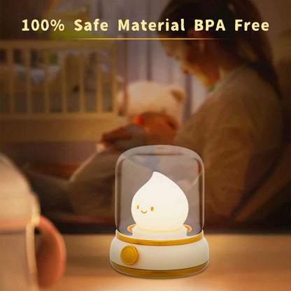 LED Flameless Candle Night Light Room Decoration Lights USB Table Lamp Dimmable Bedside Lamps Camping Light Halloween Xmas Gifts