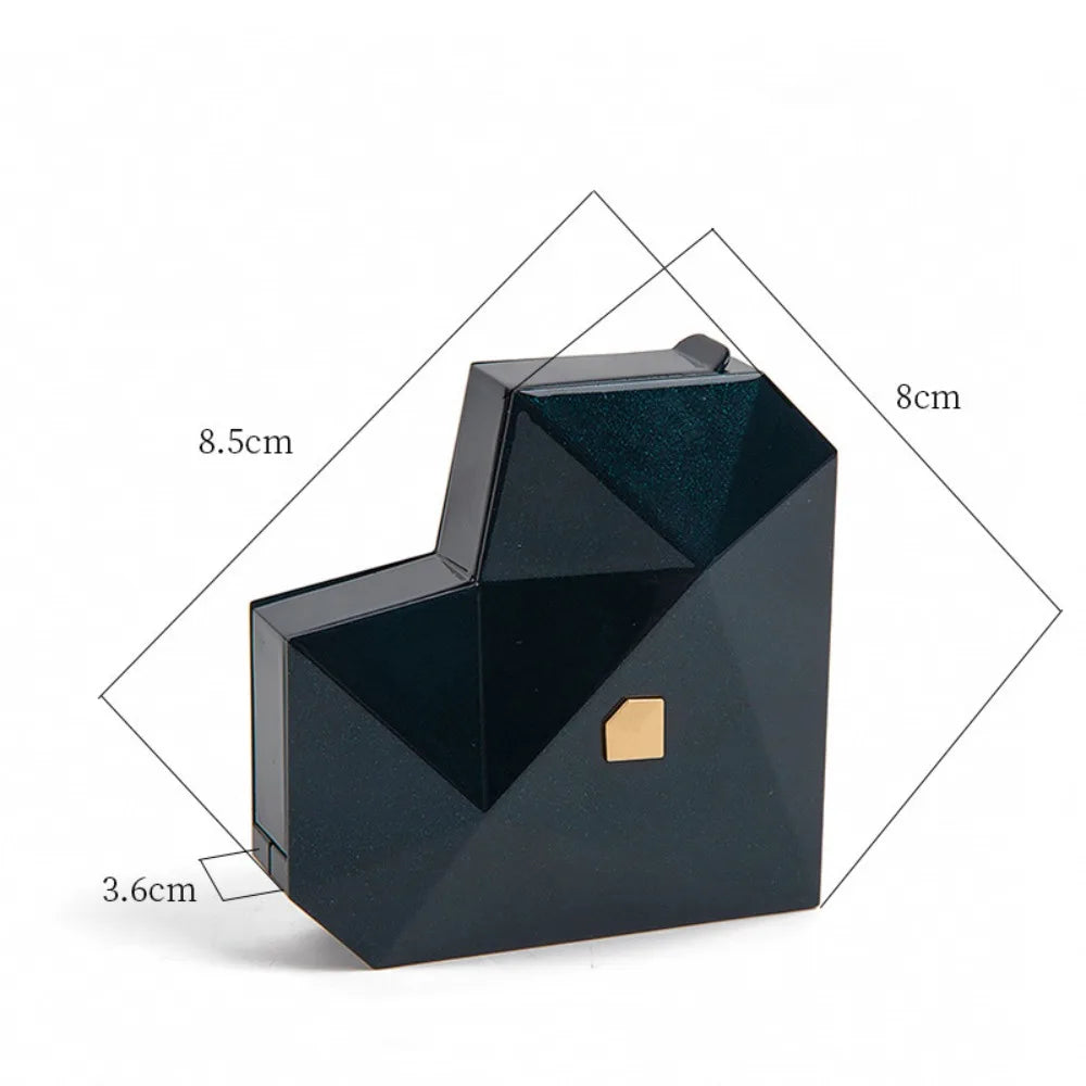 Luxury Heart Shaped Diamond Ring Box Automatic Pop-up Portable Jewelry Box Jewelry Storage Box Proposal Wedding Case For Girl