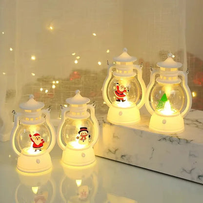 Christmas Ornaments LED Lantern Light Santa Claus Merry Christmas Decorations for Home Xmas Santa for Baby New Year Gift